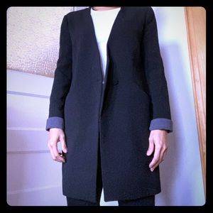 Minimalist long black jacket/blazer from Korea